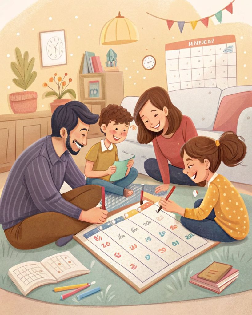 healthy family routine