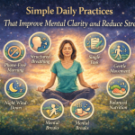 10 Simple Daily Practices That Improve Mental Clarity and Reduce Stress Also read : How to Manage Chronic Health Conditions Naturally and Safely How to Build a Daily Wellness Routine That Actually Sticks How to Improve Senior Wellness Naturally : 7 Simple Daily Habits 6 Simple Daily Habits to Strengthen Family Wellness How to Reduce Stress Naturally in Just 10 Minutes (Simple Daily Techniques) How to Boost Women’s Energy Levels Naturally:5 Daily Habits How to Build a Healthy Daily Routine : 7 Simple Steps for Better Wellness 10 Simple Daily Wellness Habits to Improve Your Overall Health Naturally 9 Simple Lifestyle Habits to Improve Daily Wellness Naturally 8 Proven Ways to Build Fitness Consistency Without Burning Out