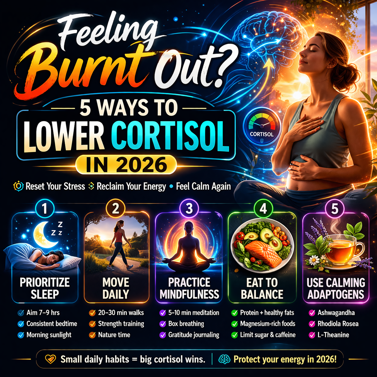 Feeling Burnt Out? 5 Ways to Lower Cortisol in 2026